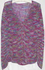 Cardigan in cotton and viscose